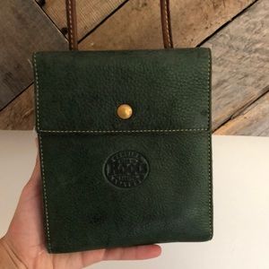 Genuine Roots Leather Mini Bag, Forest Green